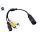 6 Pin CCTV Security Backup Camera Cable To RCA DC Power Cable For Truck / Bus