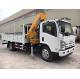 ISUZU Truck Mounted Telescopic Crane For Construction Material Transportation