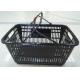 PE Store Hand Shopping Basket , Plastic Vegetable Storage Basket 32 Litres