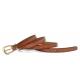 1.5cm Women's Fashion Split Leather Belts With Croco Embossed Design Brown Color