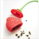 New 2017 Silicone Cute Red Strawberry with leaf Tea Leaf Strainer Herbal Spice Tea Infuser Filter