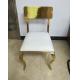 Factory price Gold Stackable Stainless Steel frame Square back Armless Dining chair
