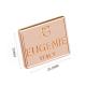 Eco-friendly Metal Logo Label for Handbags Customized Size Rose Gold