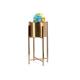 Luxury gold indoor small flower pot with stand removable