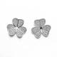 A Shamrock Made Of Hearts 925 Silver CZ Earrings Moral Of Love