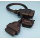 OBD2 OBDII Male to Fiat OBD2 Female and OBD2 Female Splitter Y Cable