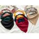 Solid color chiffon triangle scarf custom hair bands women's simple elastic headscarf all match headwear
