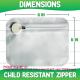 Child Proof Zipper Bags Zip Resealable Lock Dispensary Exit Mylar Child Protection Bags
