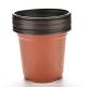 10cm Top Dia Brown Polypropylene Plant Pots UV Stabilized HDPE