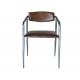 Restaurant Vintage Leather Dining Room Chairs With Arms