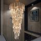 Crystal Living Room Chandeliers Modern Luxury Foyer Round Hanging Light