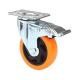 100mm Medium Duty Caster Polyurethane Wheel Swivel Type Caster With Brake