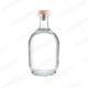 Custom Cylinder Round Shape Wide Lip Extra Flint Glass 700ml Liquor Bottle with Cork