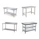 Hotel Restaurant Kitchen Catering Equipment Stainless Steel Work Table in Silver
