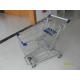 100L 4 Swivel Flat Castors Supermarket Shopping Cart With Colorful Plastics