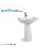 Bathroom Porcelain pedestal wash hand basin 100% before shipment