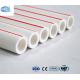High Density Polyethylene PE Water Pipes ODM White With Red Strip