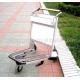 Lightweight Stainless Steel Airport Luggage Trolley Zinc Plating With Transparent Powder Coating