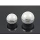 Ball Shape  Plastic Cosmetic Jars With Lids Pearl White Silver Edge