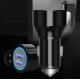 Black Universal USB Car Charger With LED Display For GPS 12 Months Warranty