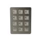 Cusotmized 12 keys matrix metal keypad with brialle for blind person