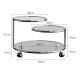 Modern EUROPEAN Design Glass Top Coffee Table with Rotating Function and PU Leather Cover
