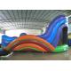 Colourful Inflatable Sports Games Wave Shaped Playground 8 X 8 X 3.4m 0.55mm PVC Tarpaulin