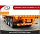Three Axles Flatbed Equipment Trailers 28 Tons Support Leg 40 Tons Load Capacity