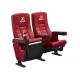 Red Fabric XJ-6819 Fixed Leg Movie Cinema Chairs With Movable Amrest