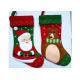 Fashion Red Christmas Stocking , Patchwork Embroidered Christmas Stockings