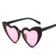 Plastic Designer Female Lady Fashion Heart Sunglasses Multi Colors 155MM