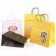 SGS Yellow Black White Kraft Bags Bulk With Handle 30gsm-160gsm