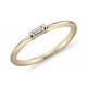 Baguette Cut 9K Gold Ring 2.0×4.0MM 0.11ct Weight Prong Setting Type