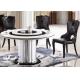 hotel dining room 8 persons round marble table with Lazy Susan furniture