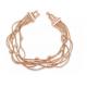 (B-125) Fashion Design Rose Gold Plated Link Chain Bangel Bracelet for Women Gift