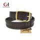 Men'S Center Bar Braided Leather Belt Cowboy Style Wear Resistant
