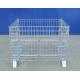 Portable Wire Container Storage Cages With Self Locking Handles