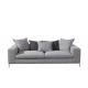 Fabric sofa 3seater metal base sofa high density pure sponge seat cushions pillows of mixed colours