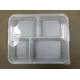 4-Compartments Plastic Food Container With Lid Healthy Food Storage Disposable Plastic Bento Insulated Lunch Box