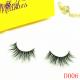 Cruelty - Free Real Mink Individual Lashes Clear Band For Party Makeup D006
