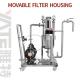 food grade 150 Mesh Stainless steel Trolley Movable Bag Filter Housing For Honey Syrup