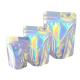 Resealable Aluminum Foil Custom Mylar Bag Holographic Stand Up Pouch