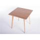 Natural Wood Slim Solid Wood Side Table Square Tiny End Table High Standard