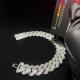 Iced Miami Moissanite Cuban Link Chain Bracelet 925 Silver Vvs For Jewelry Company