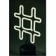 White 240V Input Neon Light Desk Lamp Hashtag Home Decor