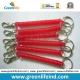 China Wholesale Standard Red Short spiral Coil Keychain Coil Lanyard