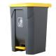Industrial 68L Rectangular Plastic Waste Dustbin With Foot Pedal