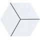 Tiny Shapes Black And White Hex Tile , Hexagon Bathroom Floor Tile Non Slip