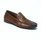 Brown Anti Odor Breathable Mens Leather Moccasins