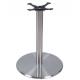 Round Base Metal Dining Table legs Height 28'' Stainless Steel Commercial Furniture